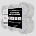 Economy Packing Tape, 6 Rolls – Clear, 1.8 Mil, 2" x 55 Yds, 330 Yds Total