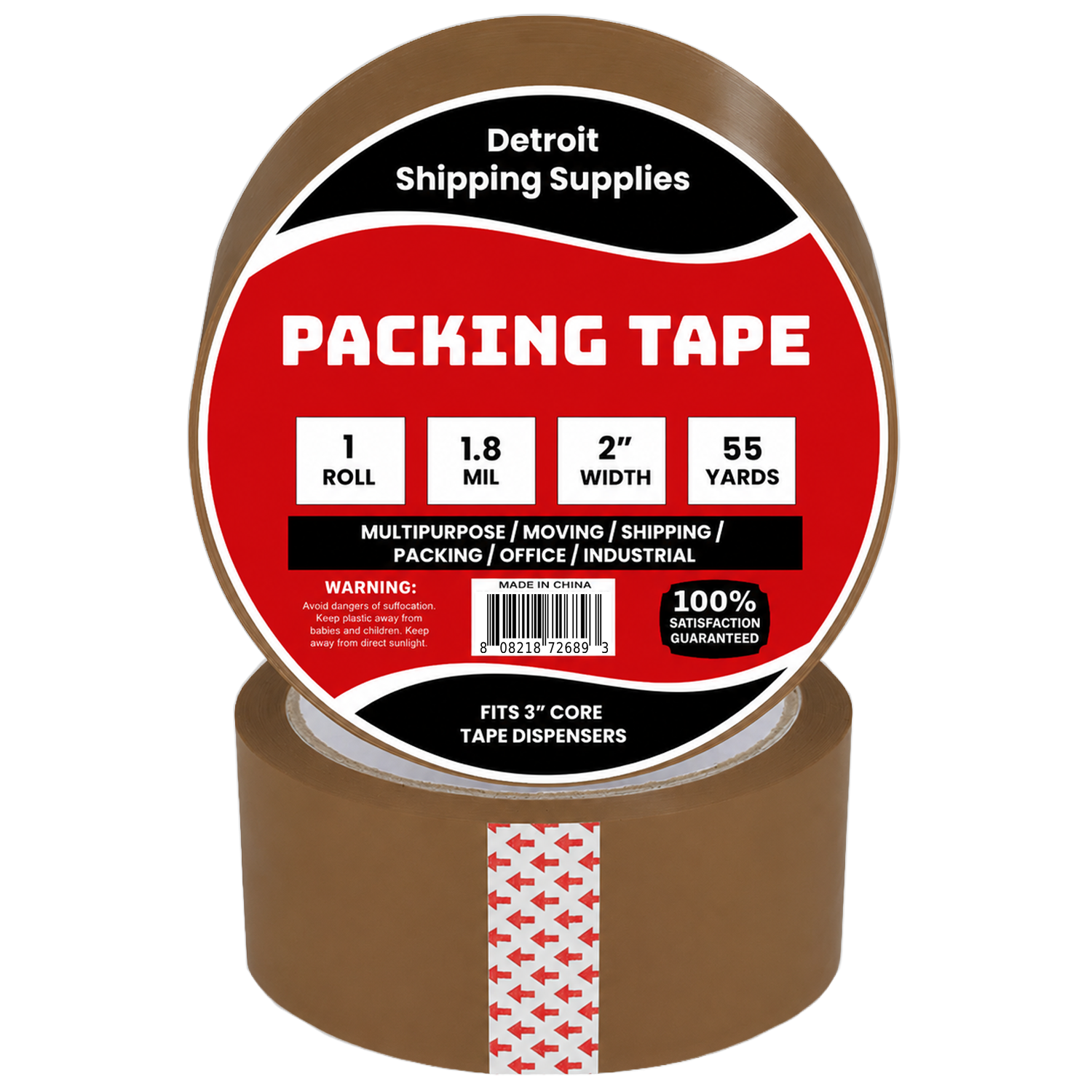Economy Packing Tape  – Brown, 1.8 Mil, 2" x 55 Yds