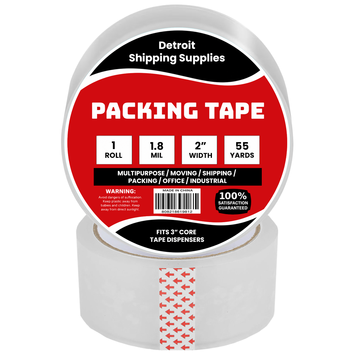 Economy Packing Tape  – Clear, 1.8 Mil, 2" x 55 Yds
