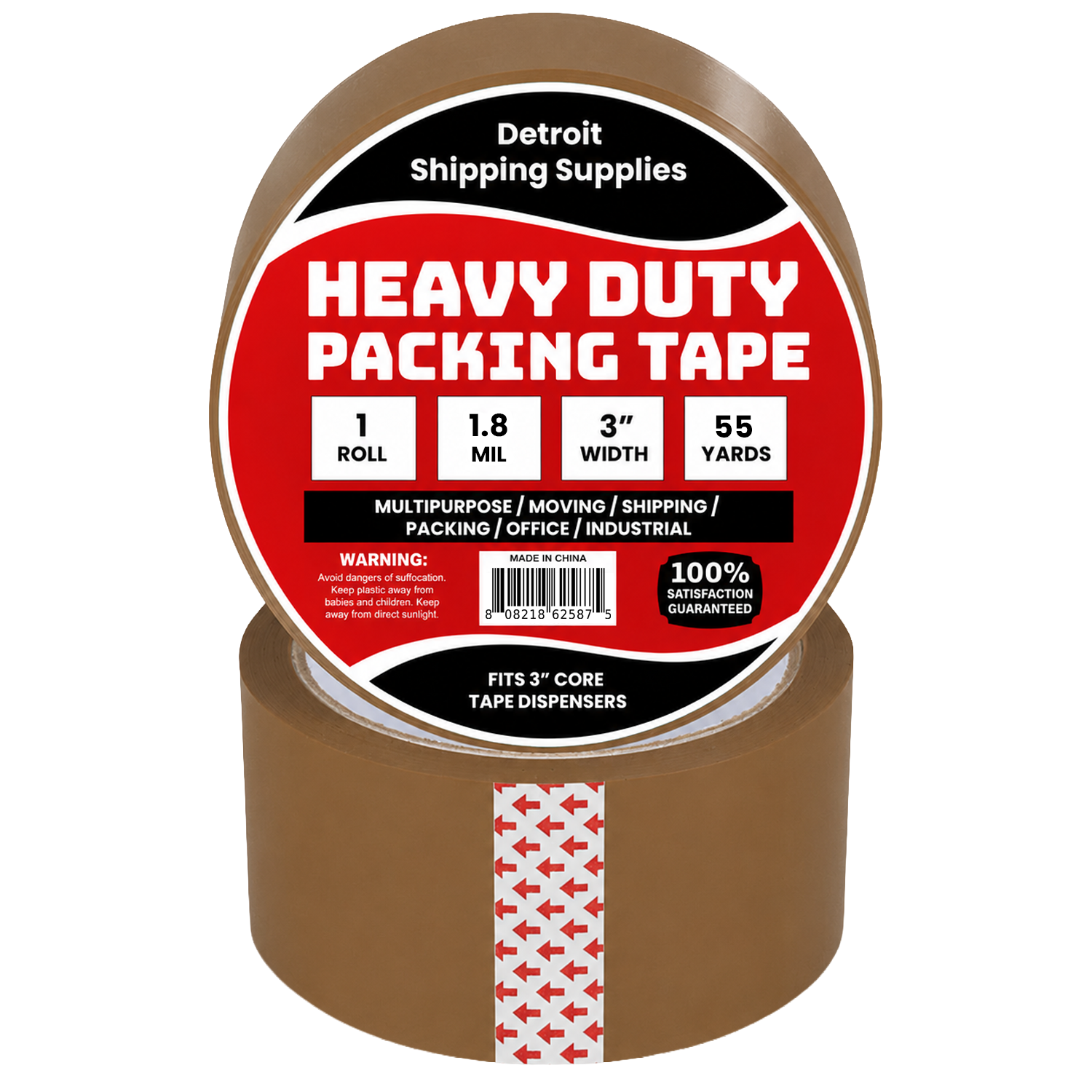 Economy Packing Tape  – Brown, 1.8 Mil, 3" x 55 Yds