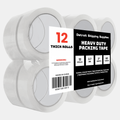 Heavy Duty Packing Tape, 12 Rolls – Clear, 2.7 Mil, 2" x 60 Yds, 720 Yds Total