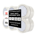 Heavy Duty Packing Tape, 12 Rolls – Clear, 2.7 Mil, 2" x 60 Yds, 720 Yds Total